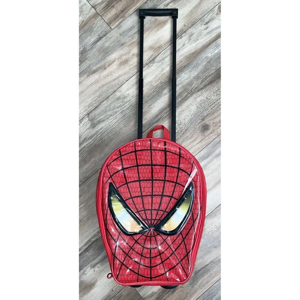 Disney Store Spiderman Rolling Suitcase Carry-On‎ Disney Store Red